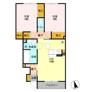 茨城県結城市新福寺1【アパート】の間取り
