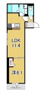 グラナーデ六町II【2階】の間取り