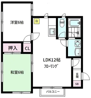 東京都日野市神明3【アパート】の間取り