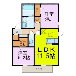 プラウドパークス【2階】の間取り