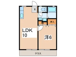 ハイツトモ【1階】の間取り