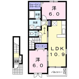 ドゥー・メゾン金杉I【2階】の間取り