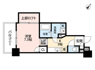 アクタス天神アネックスII【5階】の間取り