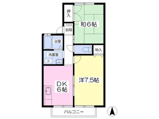 ラフォーレ影山B【2階】の間取り