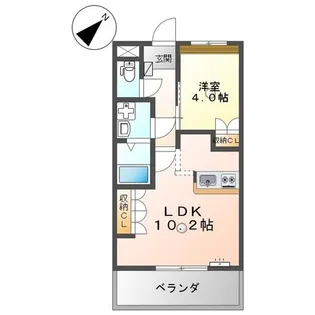 アシューレ伊倉【2階】の間取り