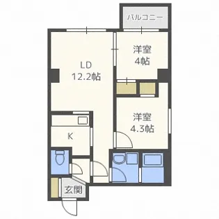プロヴィデンス宮の森【2階】の間取り