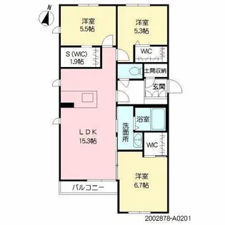 Aristio towa【2階】の間取り