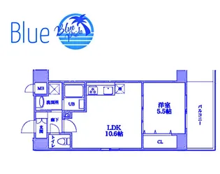 コージーコートザヨコハマ【3階】の間取り