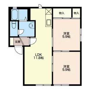 ルミエールM【1階】の間取り