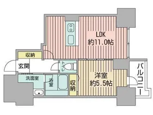 マストライフ南4条【8階】の間取り