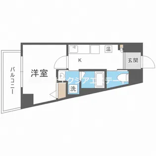 エストゥルースプラス大阪福島【6階】の間取り