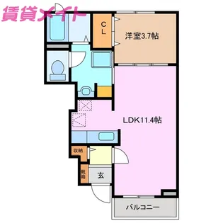 サザンクロス【1階】の間取り