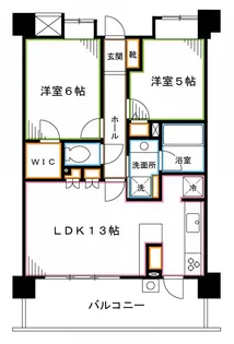 ライオンズマンション中野平和の森公園【5階】の間取り