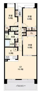 リーベスト西千葉【6階】の間取り