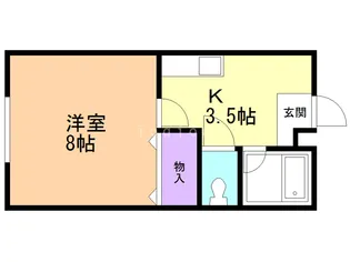 シャトー5BAN館B【2階】の間取り