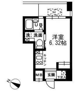 レジディア三越前【4階】の間取り