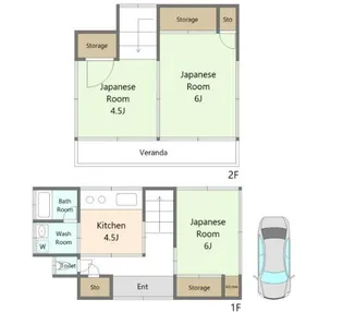 下安松貸家【1階】の間取り