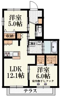 グリーンテラス上水本町 ノース【1階】の間取り