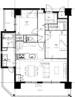 ラフォンターナ秋津B【3階】の間取り