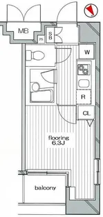 グランヴァンデュヴェール東京【4階】の間取り