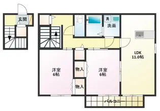 ディアステージII【2階】の間取り