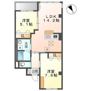 ルミエール【1階】の間取り