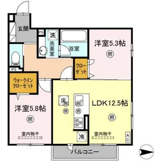 サンドルフ高須II番館【1階】の間取り