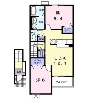 ヴァンベール III【2階】の間取り