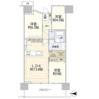 イニシア新小岩ローレルコート(0005726)【6階】の間取り