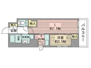 レジディア南1条【6階】の間取り
