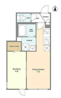 ウェルスクエア下北沢【1階】の間取り
