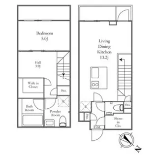 THE LUDLOW NAKAMEGURO(ザラドローナカメグロ)の間取り