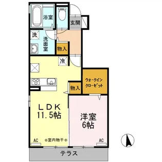 ルードハーネ【1階】の間取り