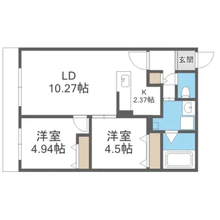 S-RESIDENCE医大南altier【1階】の間取り