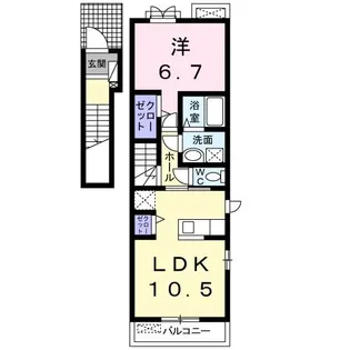 プルメリア【2階】の間取り