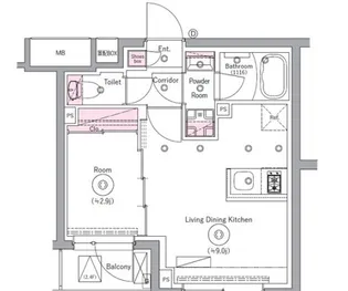 リテラス川崎ウエスト【4階】の間取り