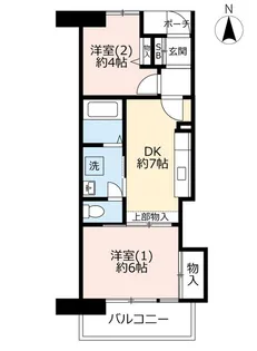 URサンヴァリエ苅田【10階】の間取り