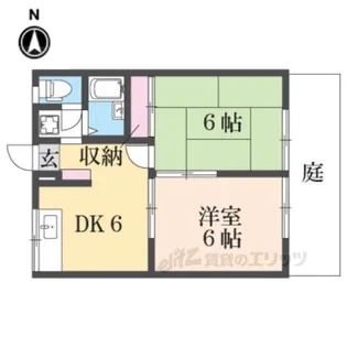 エステートピア築山二番館【1階】の間取り