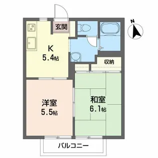 シャトー静【2階】の間取り