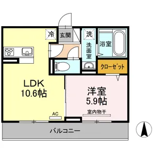 CASA VERDE EAST【2階】の間取り