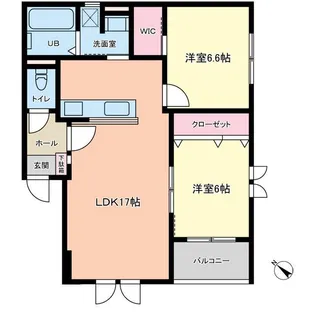 ラルミエール大歳【2階】の間取り