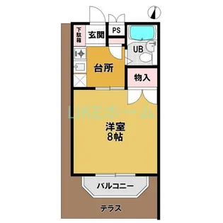 ナンカイエイト【1階】の間取り