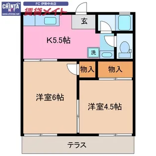 コーポなにわ【2階】の間取り