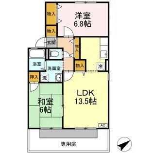 サン・ルミエール C棟【1階】の間取り