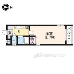 西陣の中【2階】の間取り