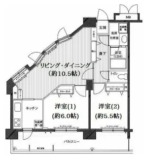 グランド・ガーラ南大井【9階】の間取り