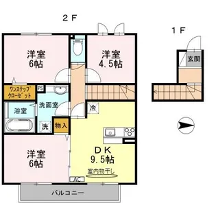 ハイツ東野II【2階】の間取り