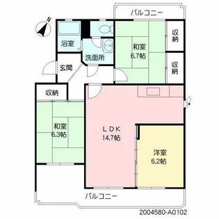 グランピア水上【1階】の間取り