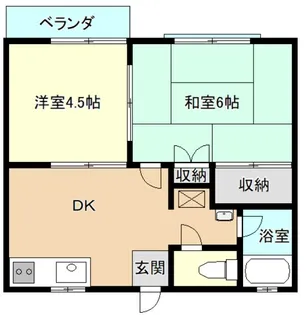 コーポ荻原【2階】の間取り