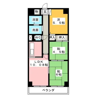 ヒルトップ藤ケ丘【4階】の間取り